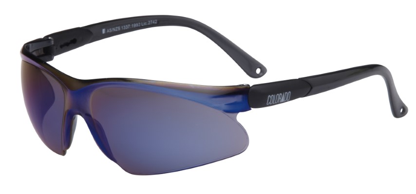 MAXISAFE SAFETY GLASSES COLORADO BLUE MIRROR 